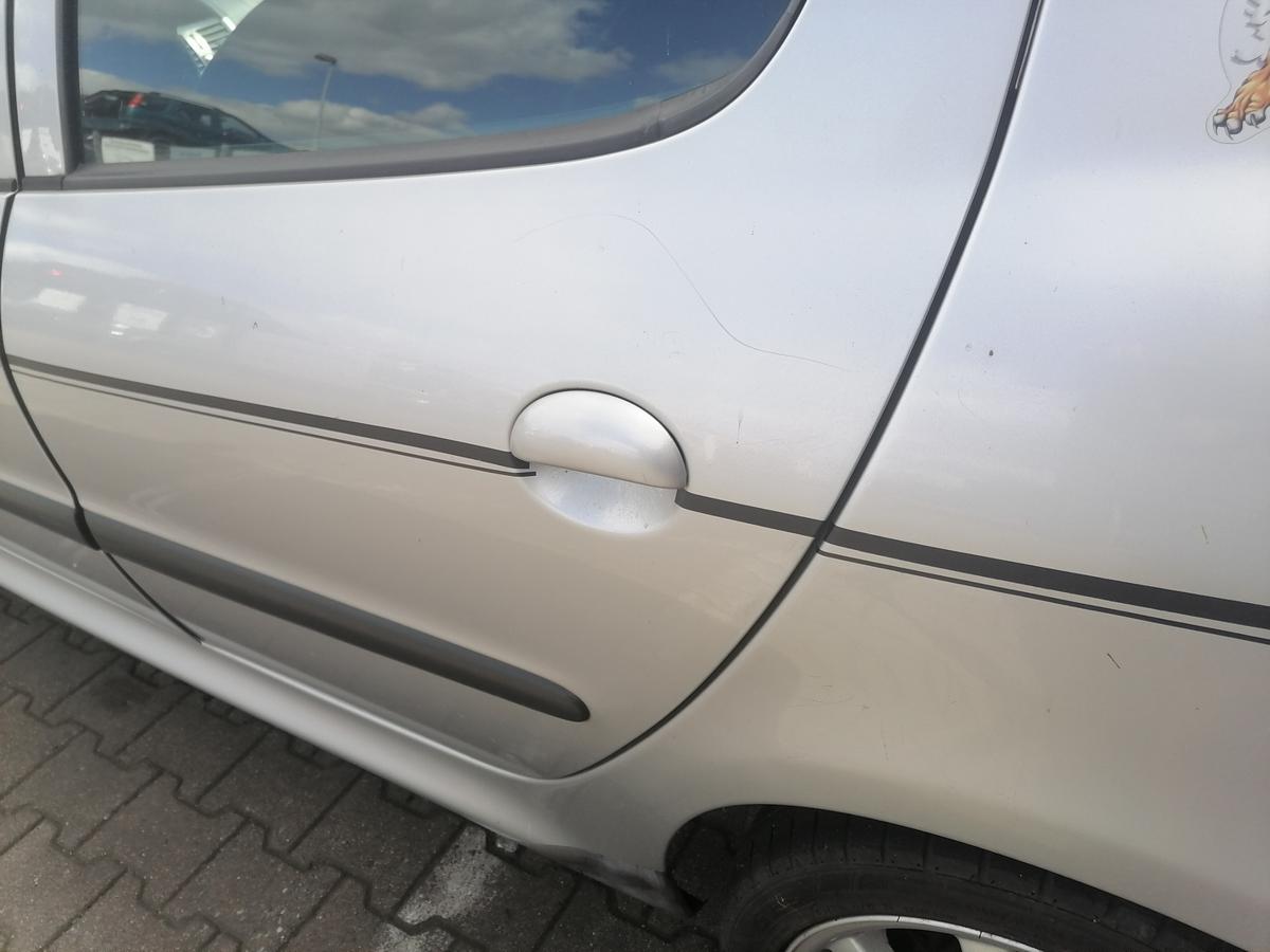 Peugeot206+ original T&uuml;r hinten links EZR Aluminiumgrau Rohbau Bj.2011